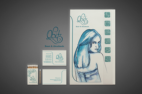 Projekt während der Ausbildung - Corporate Design für Obitz Braut- und Abendmoden (Logo, Drucksachen)
